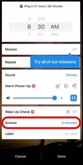 Come Cambiare il Tempo di Snooze su iPhone?