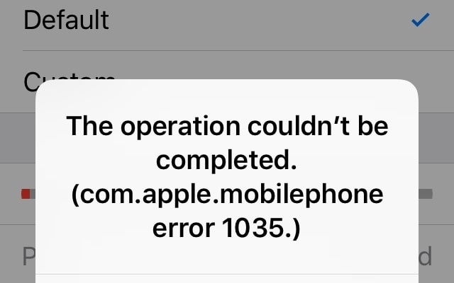 Fix: com.apple.mobilephone Fehler 1035 auf iPhone?