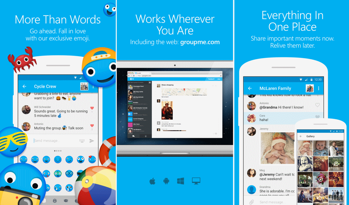 GroupMe vs WhatsApp caratteristiche
