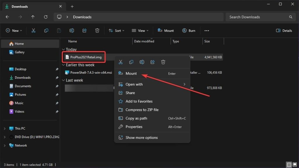 Installation de Microsoft Office 2021