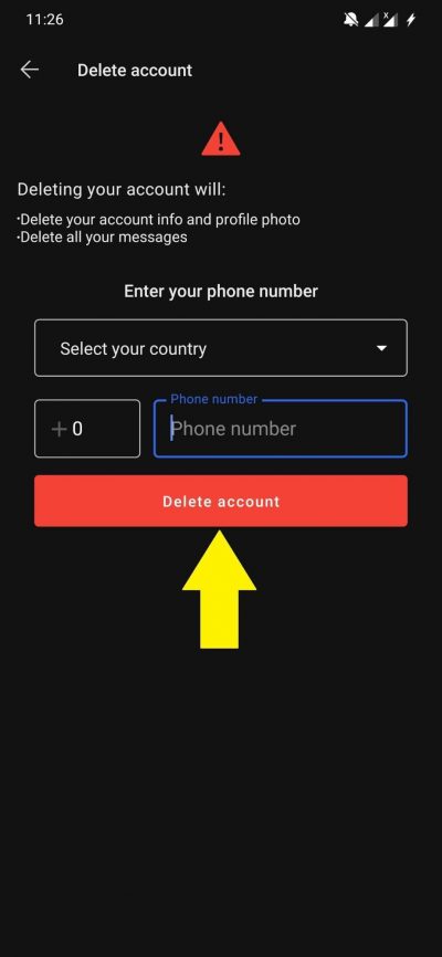 Ingresar el número registrado
