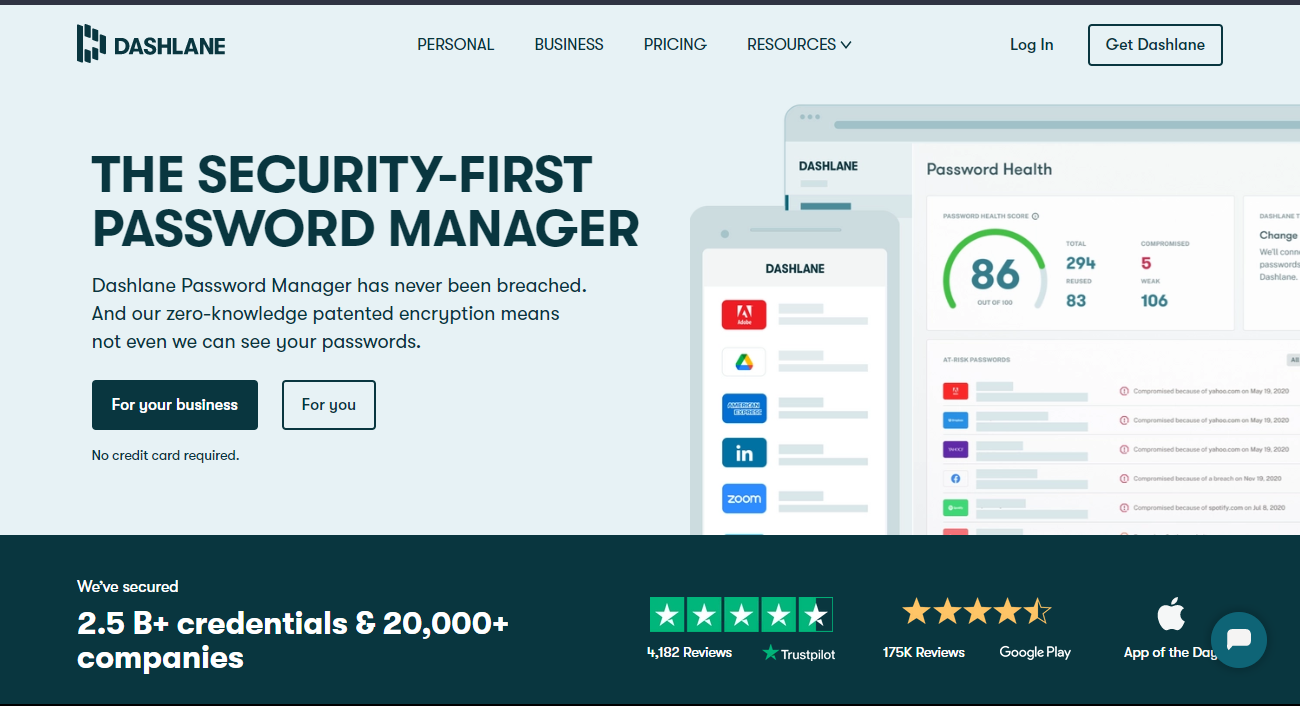 Iniziare con Dashlane - Recensione di Dashlane