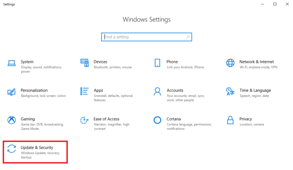 Ripristinare Windows 10