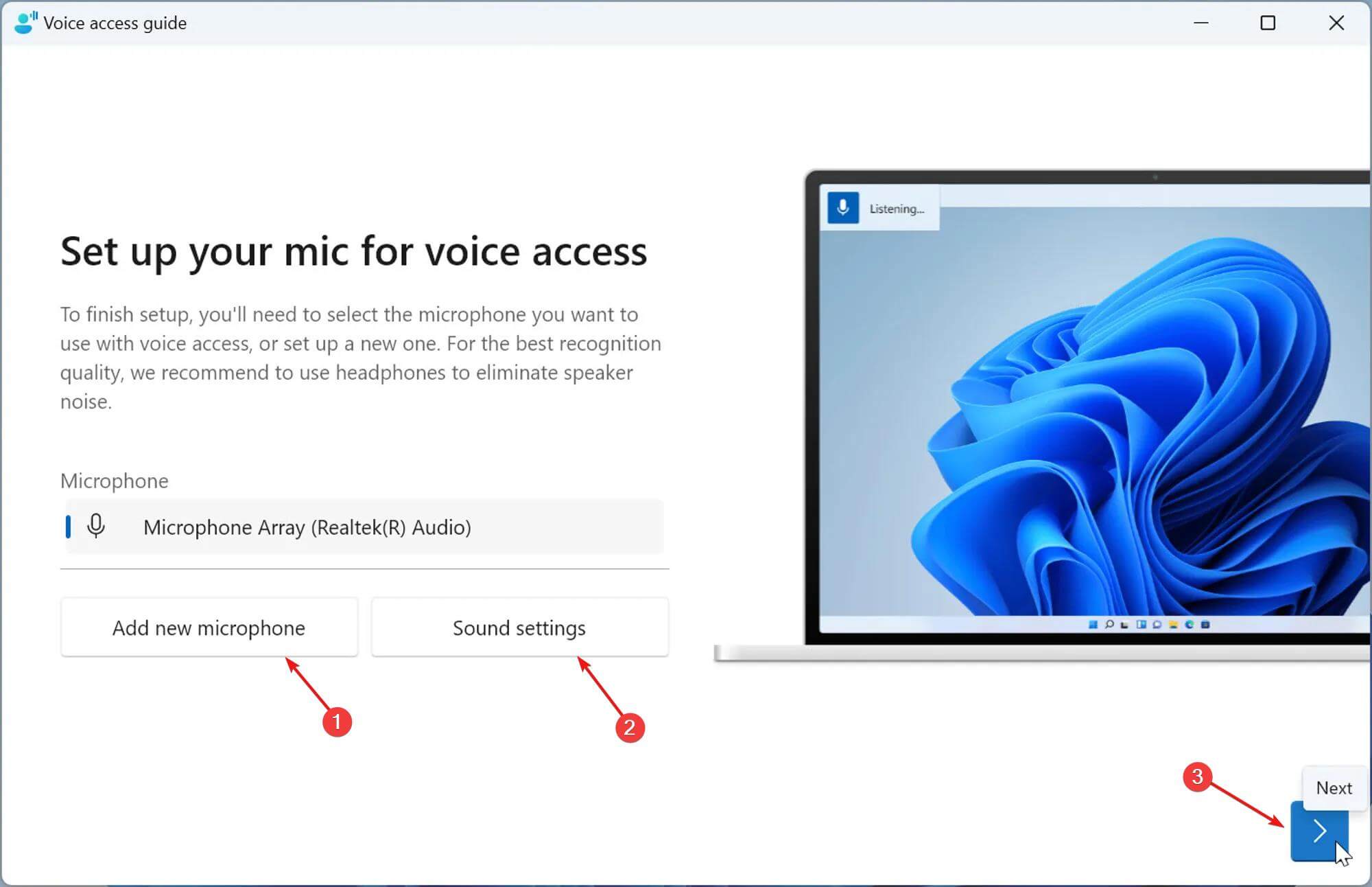 Adicionar um novo microfone ou ajustar as configurações de som
