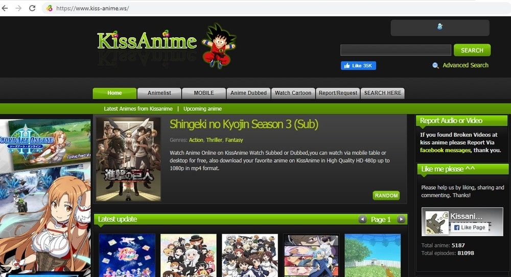 KissAnime - 최고의 Zoro.to 대안