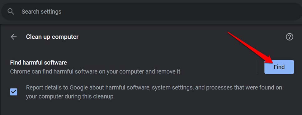 Schädliche Software mit Chrome finden