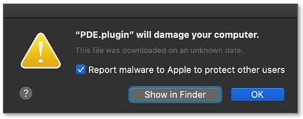 PDE.plugin danneggerà il tuo computer Mac