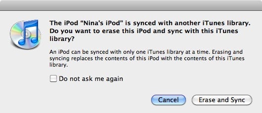 Ajouter un deuxième iPod familial à iTunes