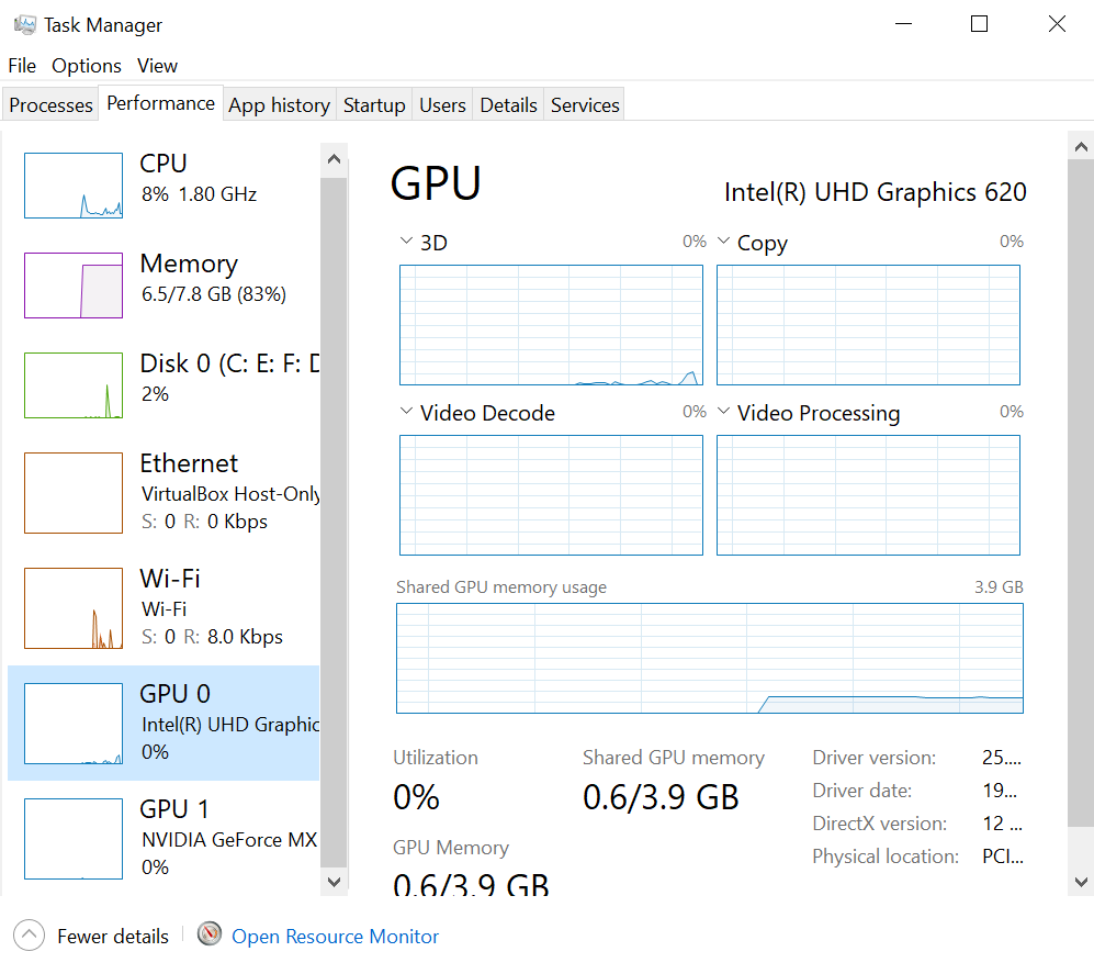 Vérifier les détails de la carte graphique dans Windows