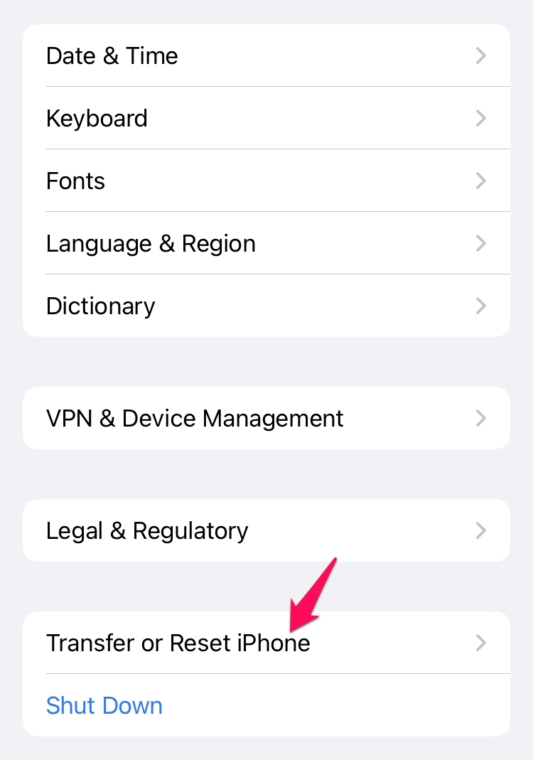Restablecer iPhone