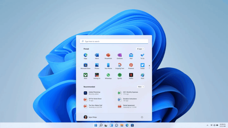 Applications par défaut de Windows 11