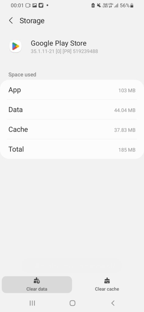Cancella cache Google Play Store - Errore 
