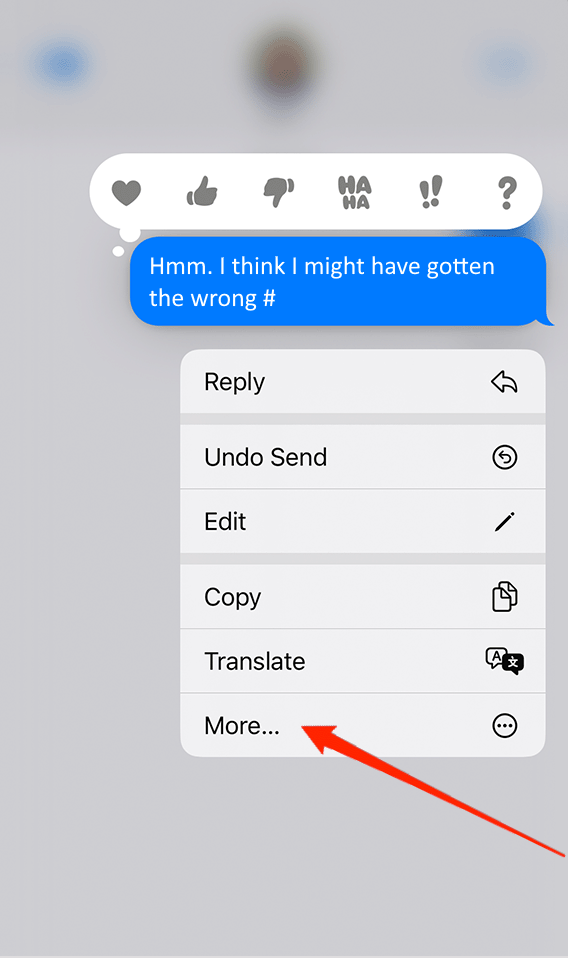 Inoltro messaggio di testo su iPhone