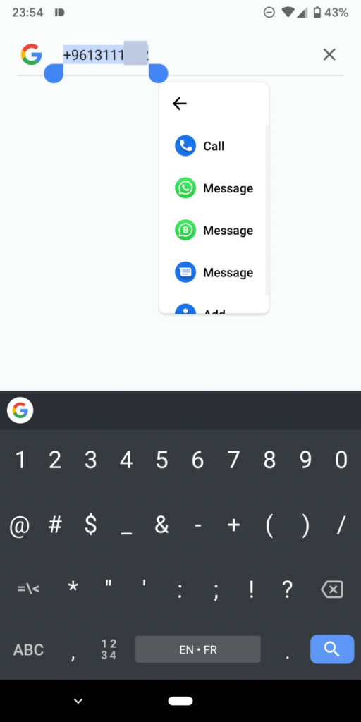 send whatsapp message
