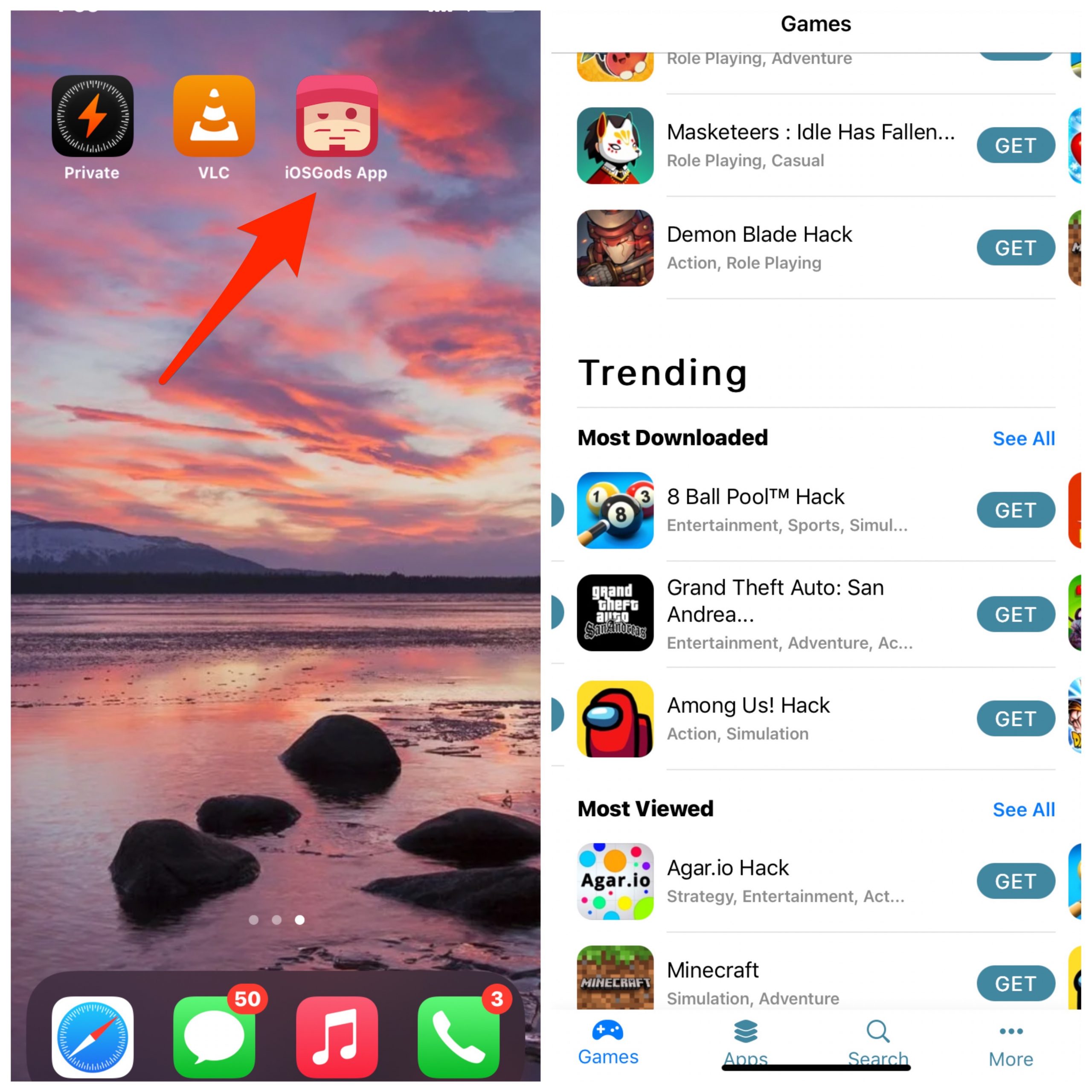 iOSGods installiert