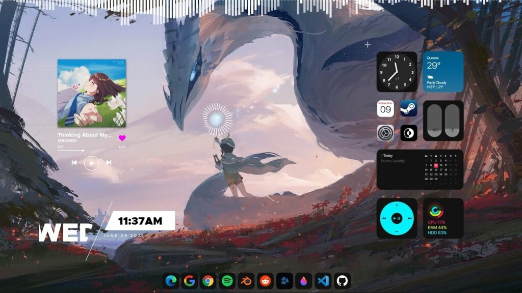Rainmeter - Alternatives à Steam Wallpaper Engine