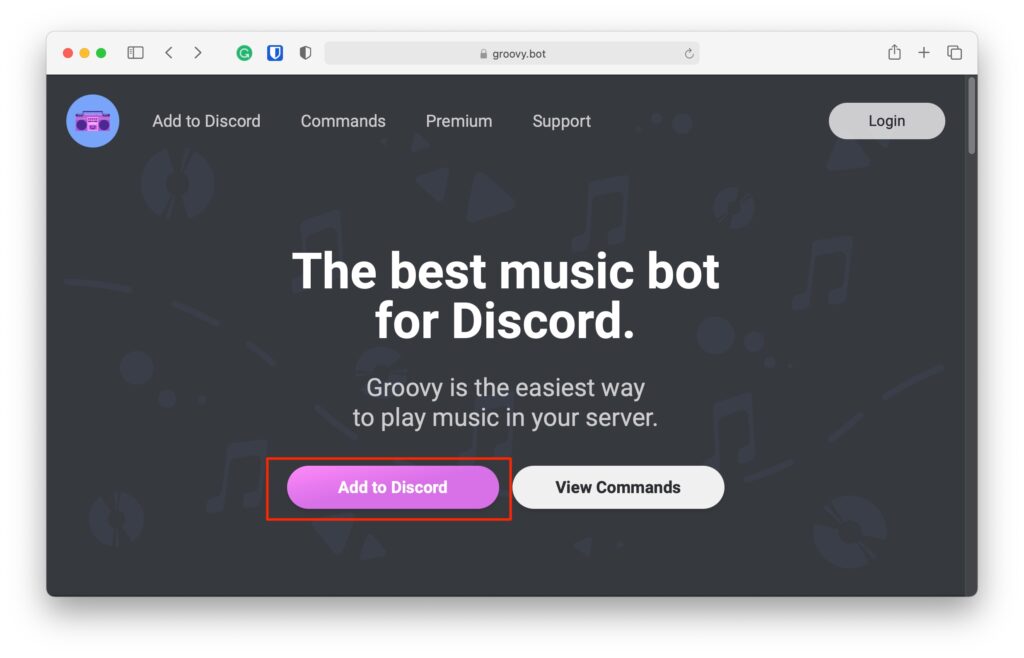 Грувий Бот для Discord
