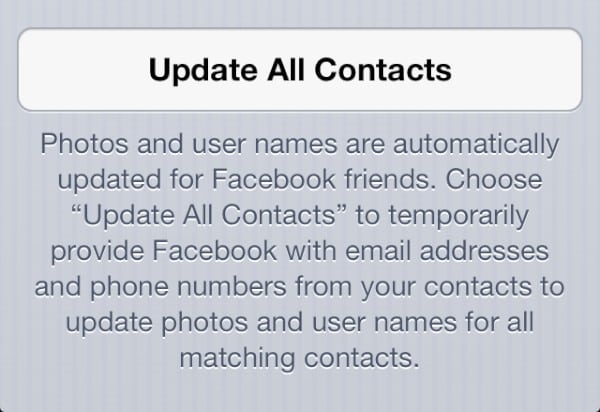 Integración de Contactos y Calendarios de Facebook en iOS 6