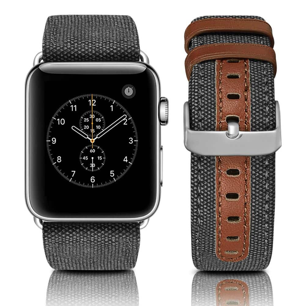 Esta é a Pulseira de Couro Canvas para Apple Watch Series 5 de 44mm e 40mm.