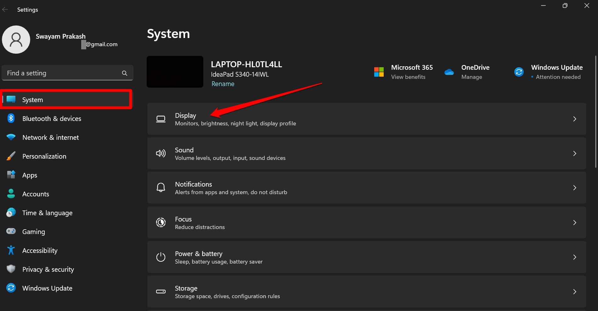 configuraciones de pantalla de Windows 11