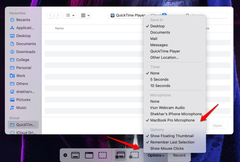 Cambia Microfono nella Registrazione Schermo Mac - Registra Facetime Con Audio
