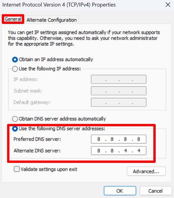 Google DNS로 DNS 변경