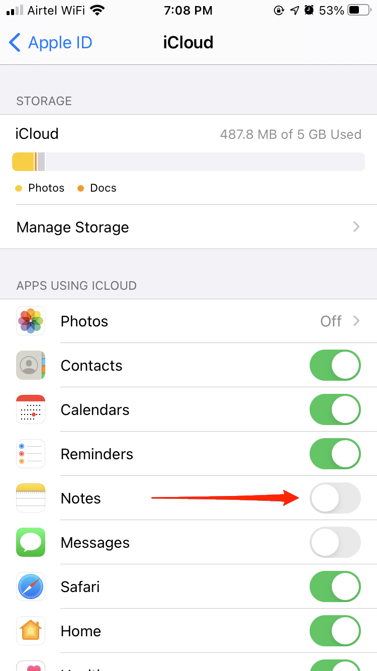 iCloudメモ設定 iPhone