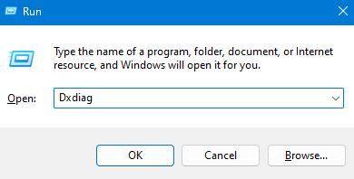 Esegui lo strumento di diagnostica DirectX