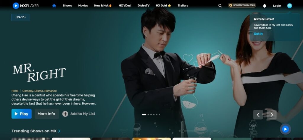 MX Player - Guarda film hindi online gratis