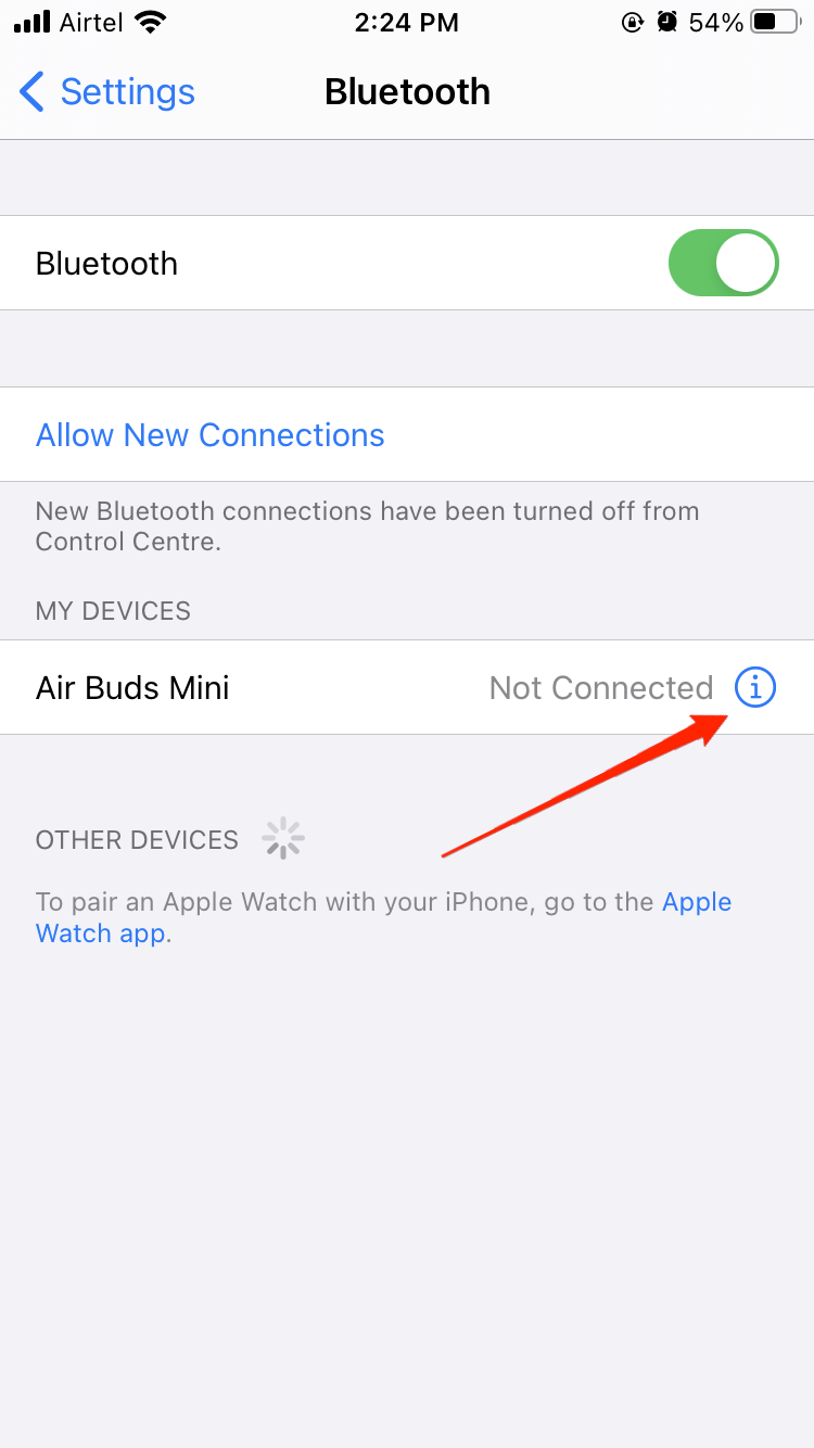 réglages du type de périphérique bluetooth