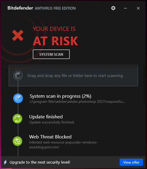 Protezione antivirus gratuita Bitdefender