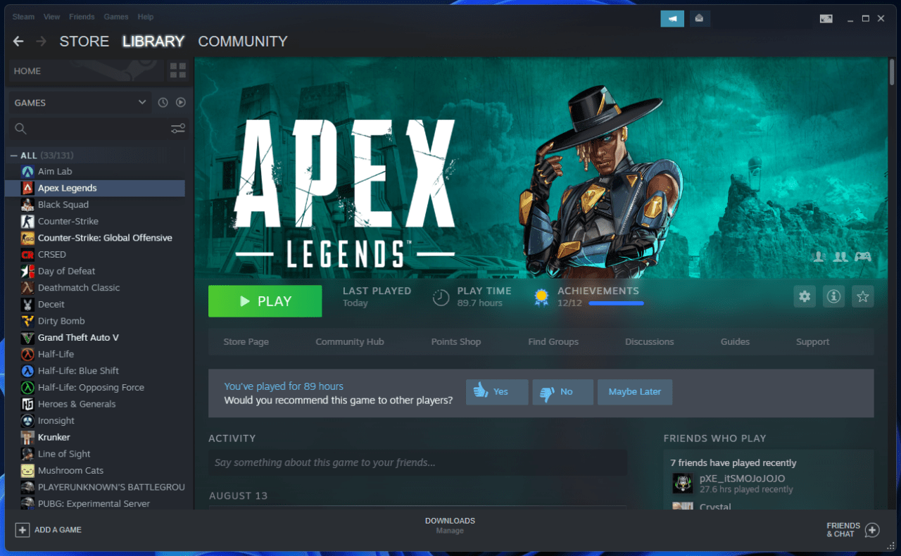 1 - Apri il gioco su Steam