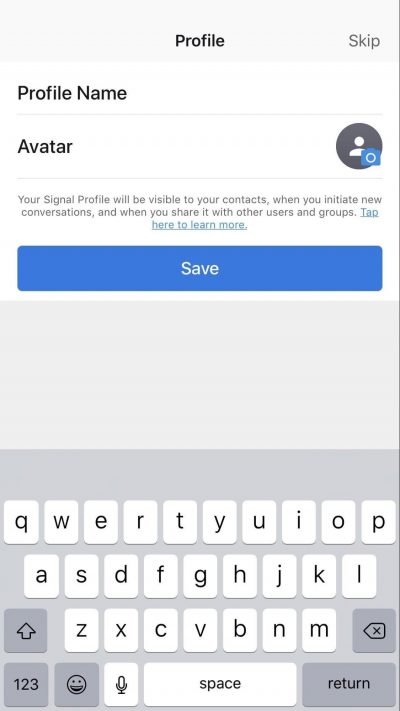 プロフィール詳細を追加