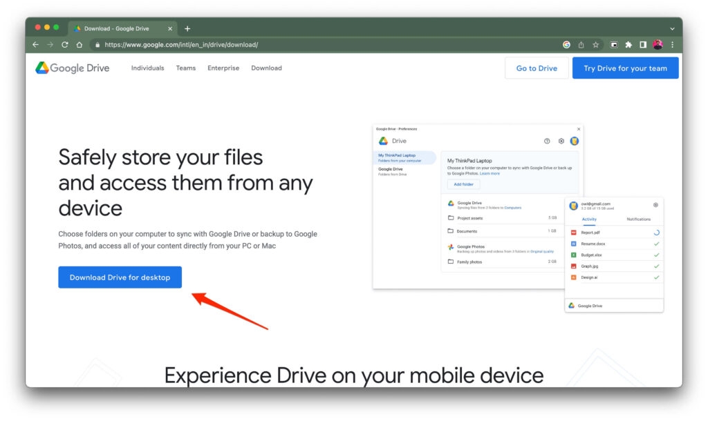 MacのGoogle Drive