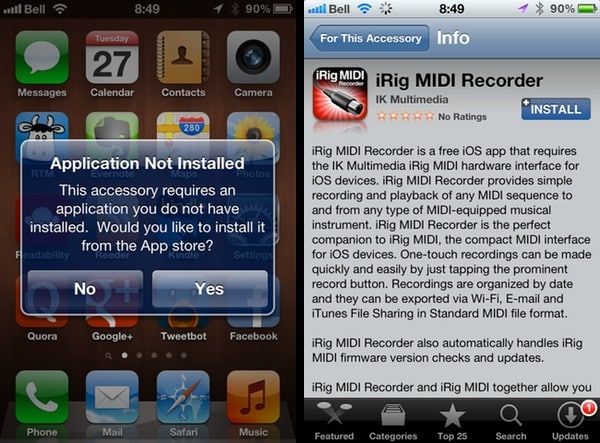 리뷰: IK Multimedia iRig MIDI + SampleTank for iOS