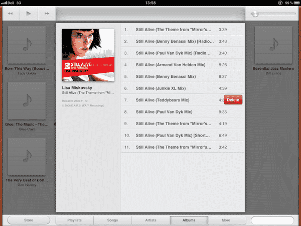 iPad에서 다운로드한 노래가 iTunes로 다시 전송됩니다
