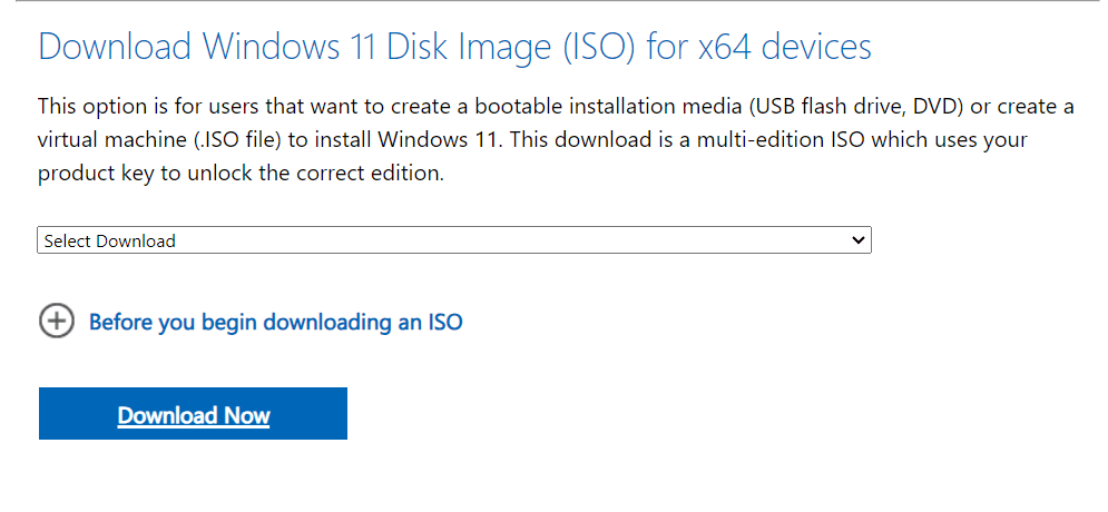Windows 11 Disk Image (ISO) für x64-Geräte herunterladen