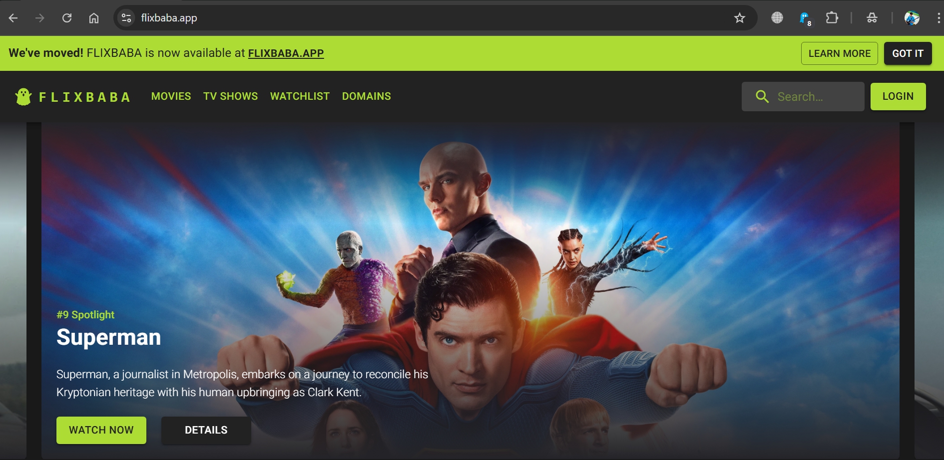 Sitio de streaming de películas gratis Flixbaba