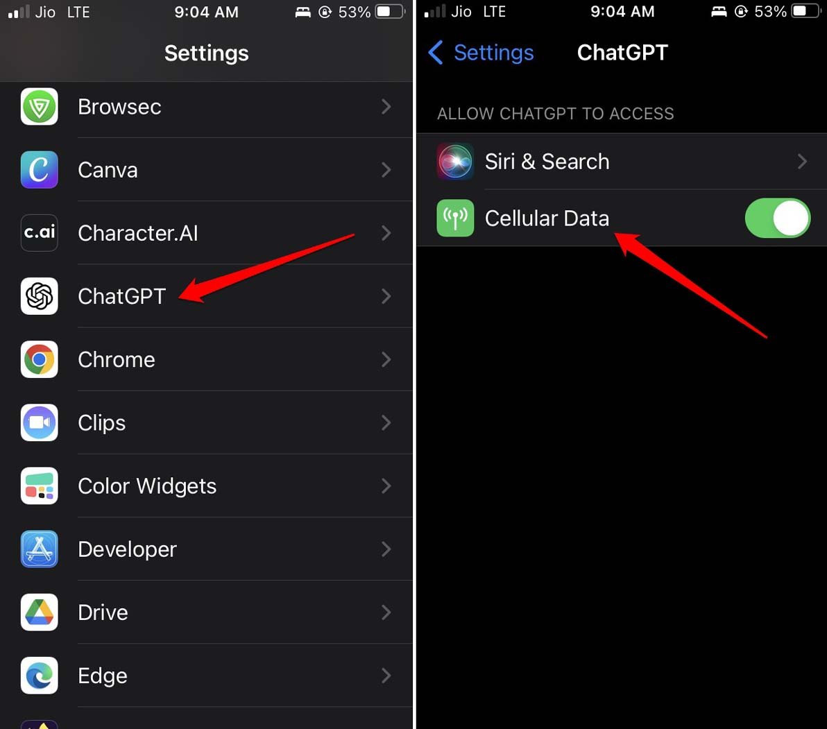 Berechtigungen für die ChatGPT-App auf iPhone aktivieren