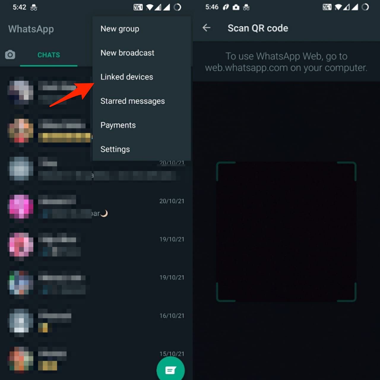 WhatsApp Web Verbundene Geräte