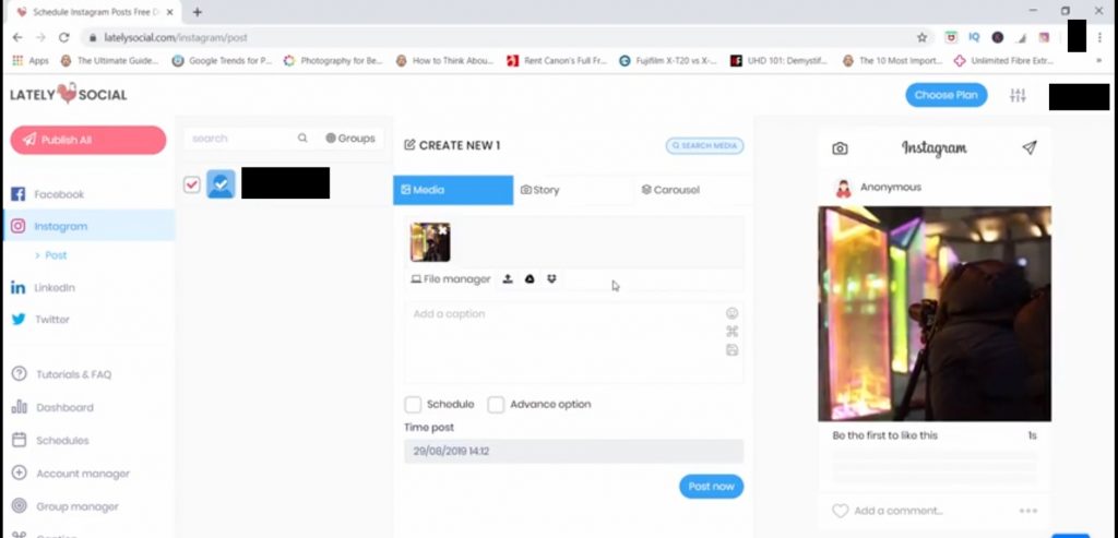 Upload Instagram Video from PC