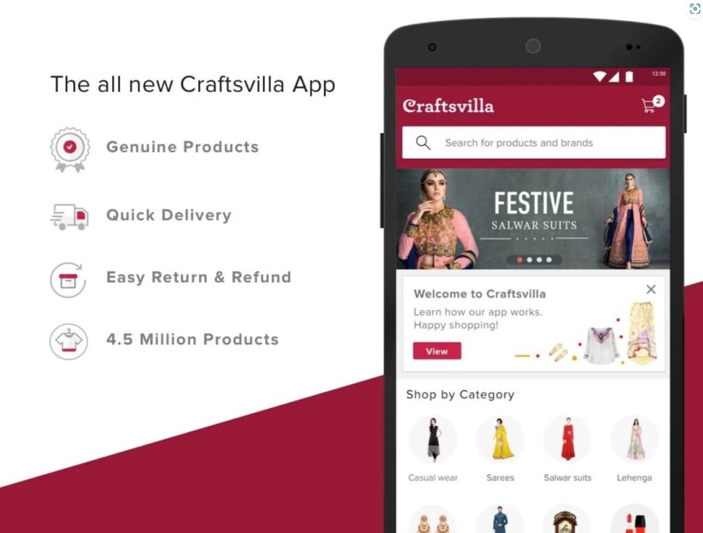 Craftsvilla - Meilleures Applications de Shopping de Vêtements en Inde