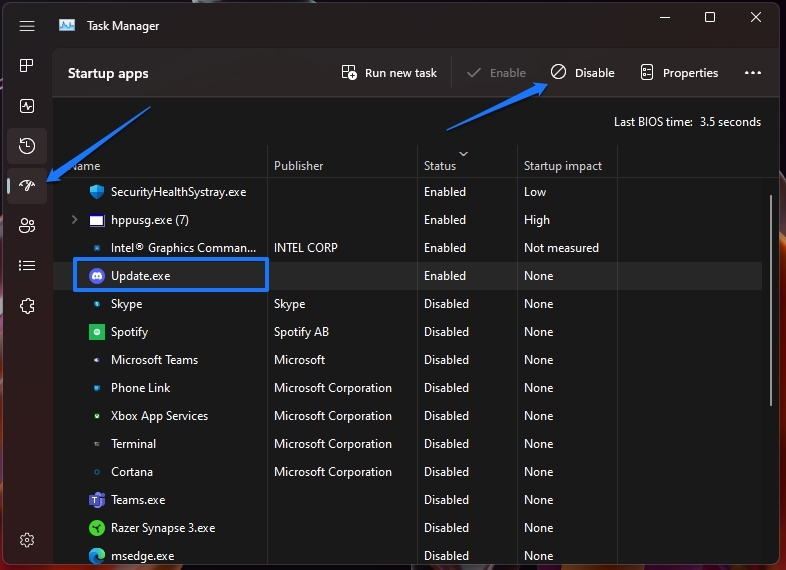 Disabilita Discord dall'Avvio del Task Manager - Errore TPM 2.0 In Valorant