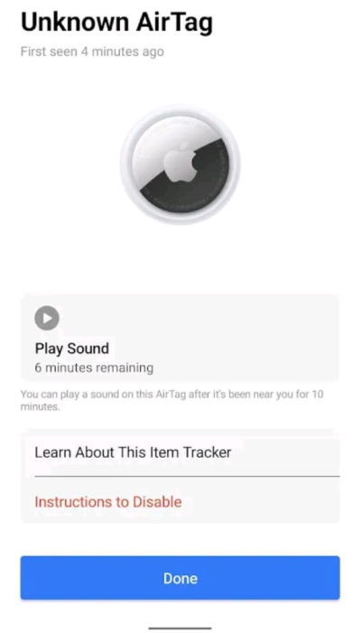 trova apple airtag vicino a te android
