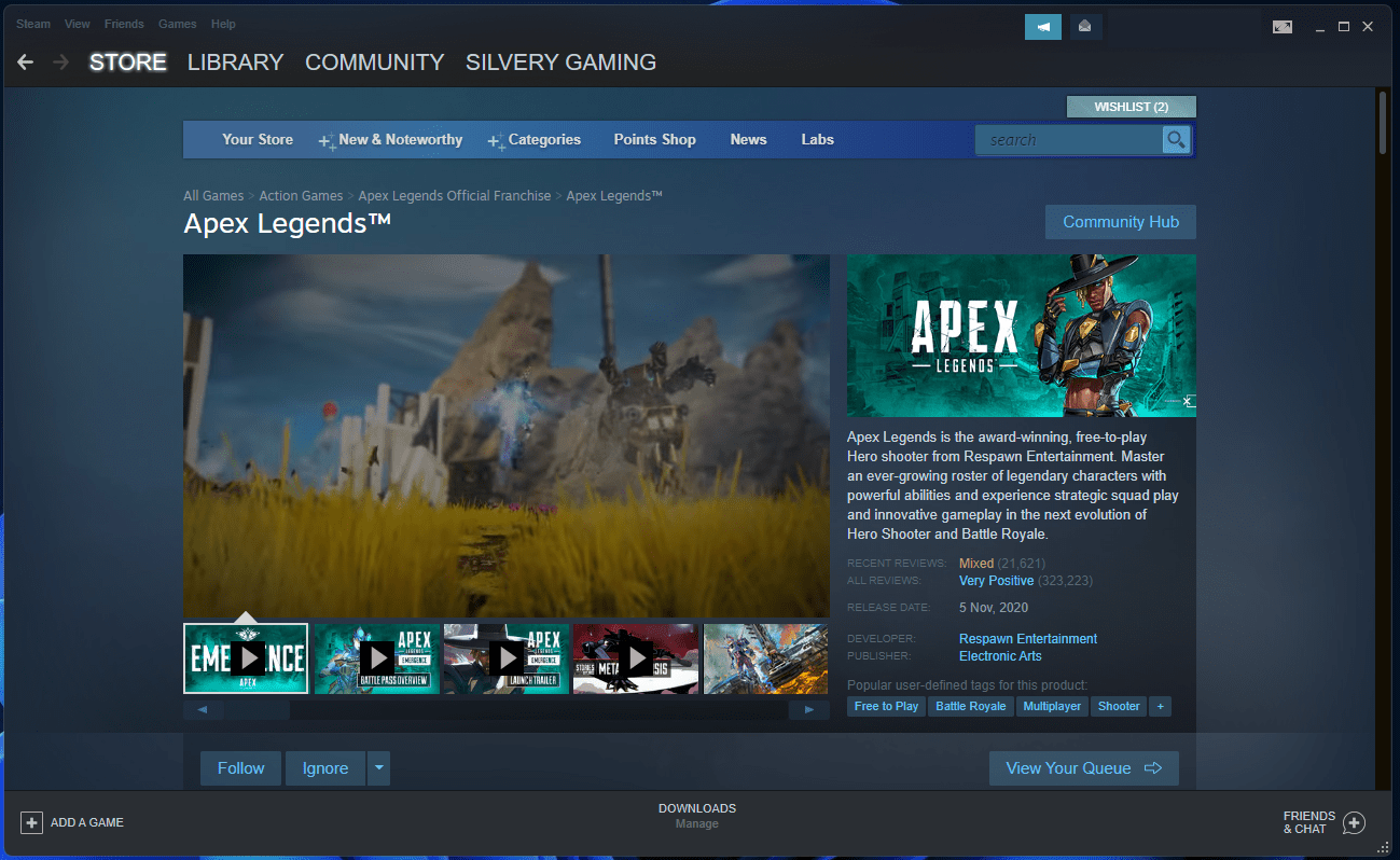 Installez le jeu depuis la bibliothèque Steam