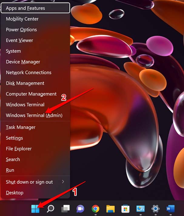 esegui terminale di Windows con accesso admin