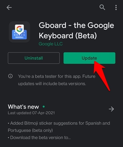 Actualizar Gboard