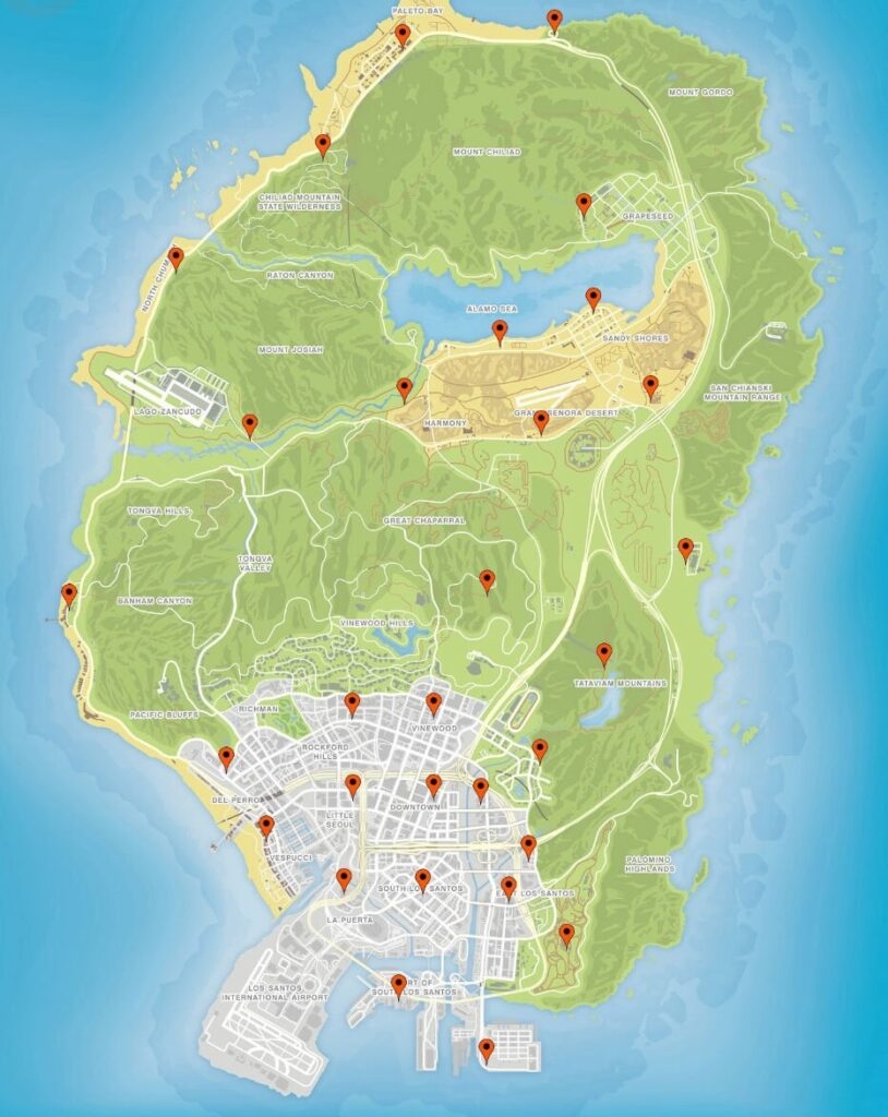 GTA Online Gun Van All Locations
