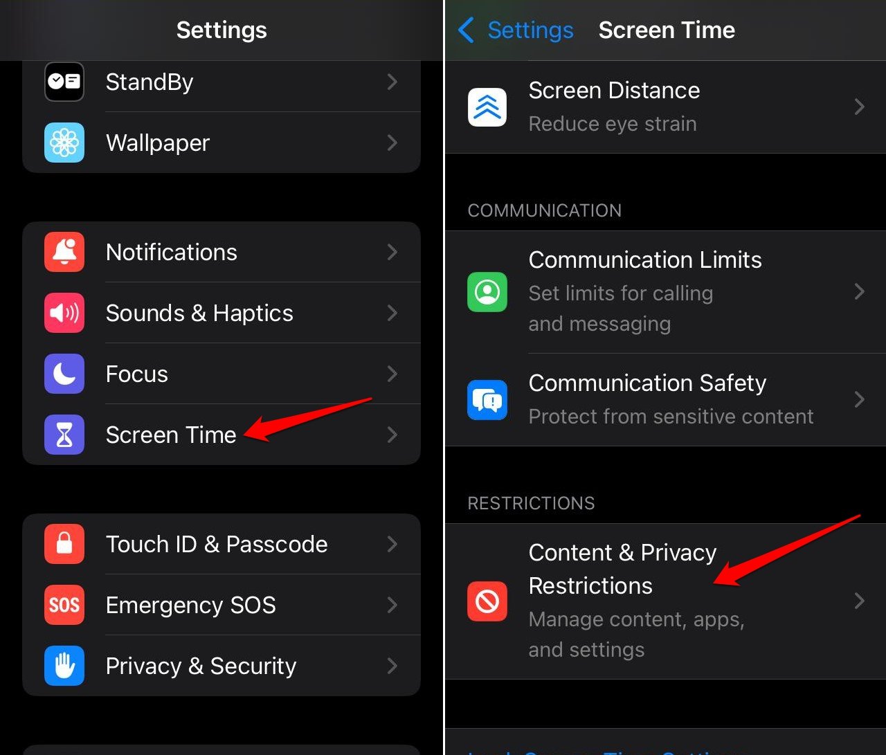 configurações de tempo de tela do iOS 18