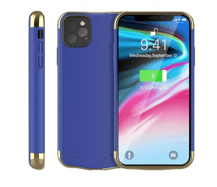 Funda de batería color azul para iPhone 11 pro max